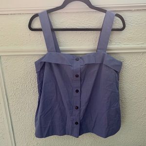 Banana Republic Blue Tank Button Front & Bows - S